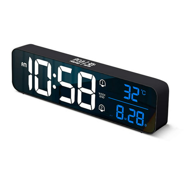 Tomshoo Intelligent Control Led, Desktop Digital Clock With Seconds