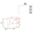 thumbnail image 6 of We Have Furniture Rolla Desk , Office, Light Pine, 6 of 7