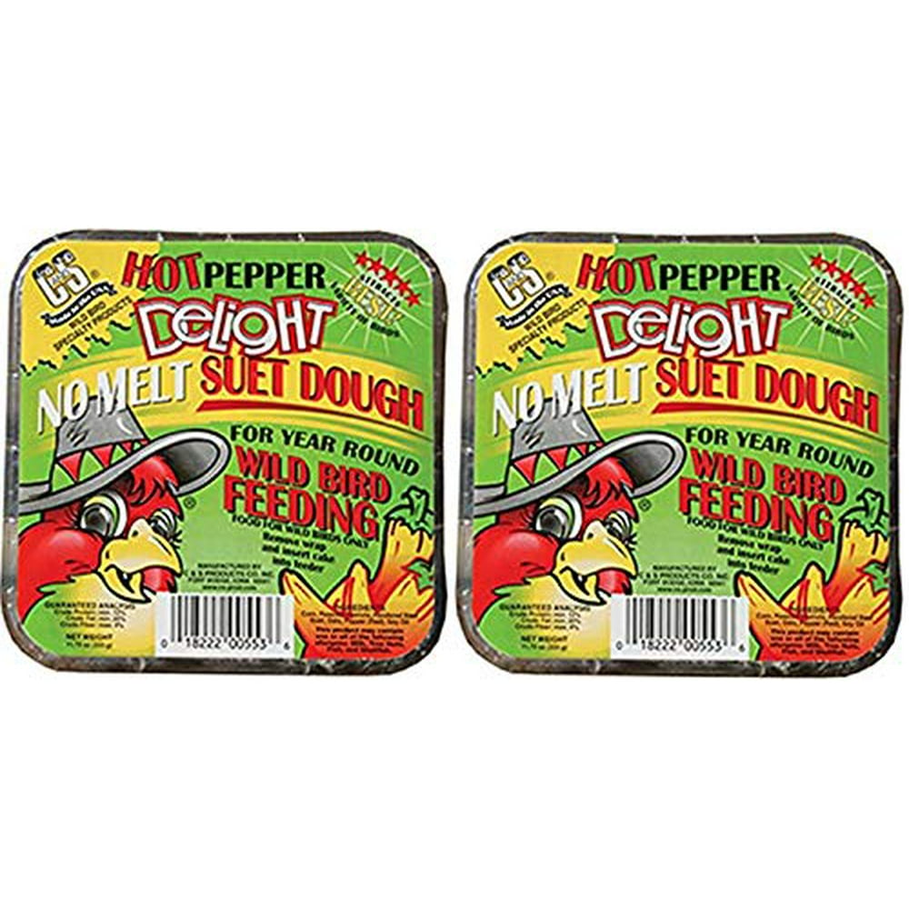C&S Hot Pepper Delight NoMelt Suet Dough 11.75oz, 2Pack