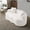 White, variant on White Curved Loveseat Sofa with Round Armrest, Compression Couch with 2 Pillows, Cream Couch for Small Space, Living Room, Bedroom, No Assembly