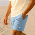 thumbnail image 4 of Dalix Ghost Beach Short Embroidered Casual Pocket Mesh Drawcord Waist Mens in Carolina Blue 2XL XX-Large, 4 of 5