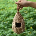 thumbnail image 5 of Mairbeon Hanging Nest Natural Dissipate Heat Straw Delicate Woven Bird House for Pet, 5 of 8