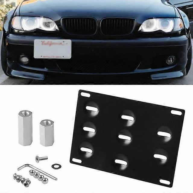 Car Front Bumper Tow Hook License Plate Mounting Bracket Holder for Mercedes-Benz 2008