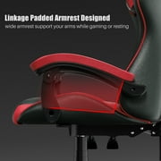 Bigzzia Gaming Chair Office Chair, Ergonomic Game Chair with Headrest & Lumbar Pillow, Black Red