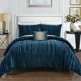 thumbnail image 2 of Merieta 8 Piece Comforter Set Crinkle Crushed Velvet Bed in a Bag Bedding, 2 of 5