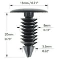 thumbnail image 5 of Plastic Clips Push Type Rivet Retainer Fastener Bumper Pin for 8mm 0.3in Holes (100pcs), 5 of 5