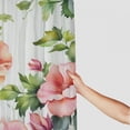 thumbnail image 3 of Fenyluxe Pink Rose Shower Curtain, Stylish Dry Wet Separation Rose Shower Curtain Set for Bathroom Decor with Hooks 60x72, 3 of 7