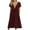 Wine, variant on Patlollav Dresses Women Casual Sexy V-Neck Print Summer Short Sleeve Pockets Dress