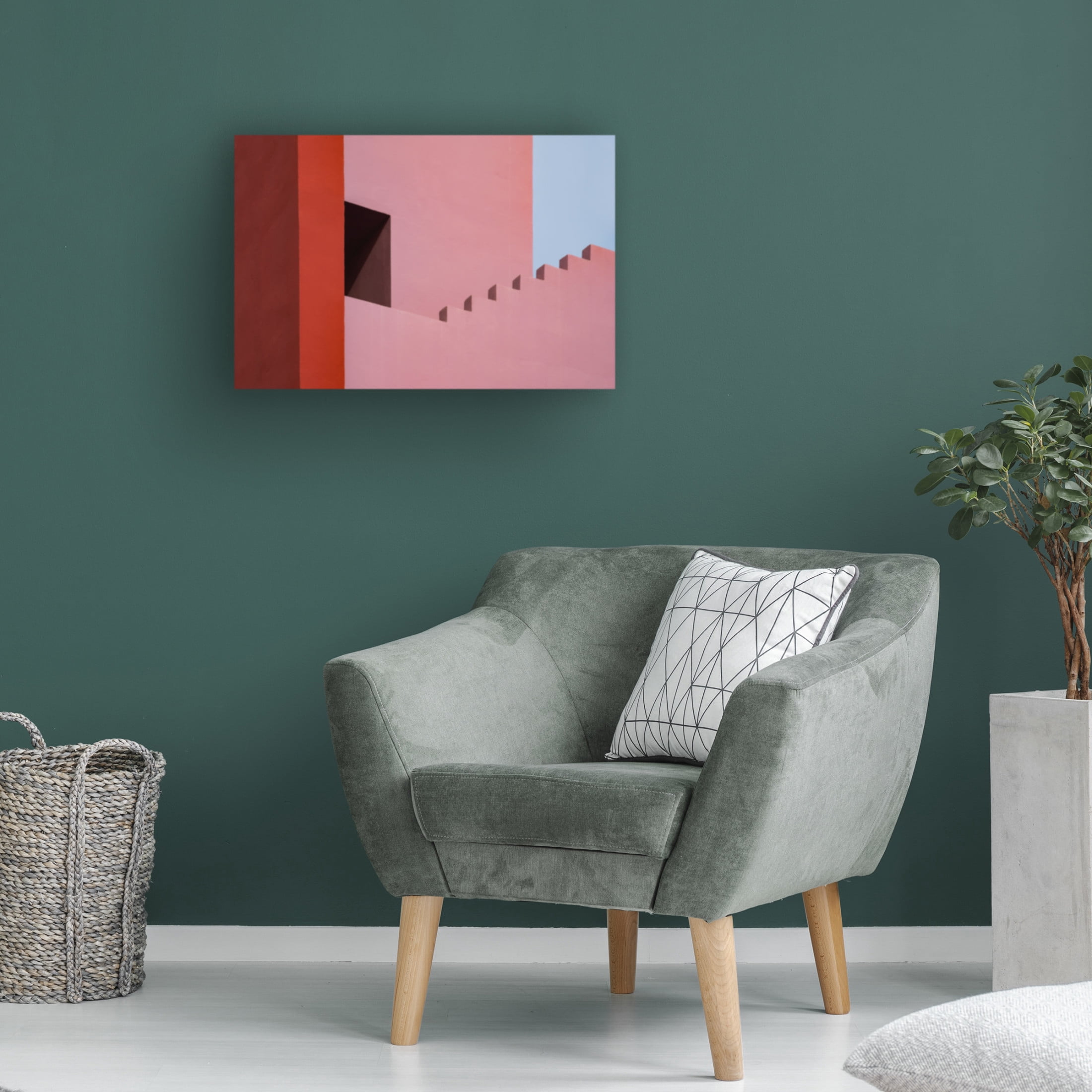 Trademark Fine Art Linda Wride Muralla Roja 7 Canvas Wall Art