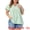 Green, variant on DARING DIVA Women's Plus Short Sleeve Ruffle Notch V Neck Blouse 1X Pink