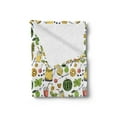 thumbnail image 2 of Tropical Soft Flannel Fleece Throw Blanket, Summer Holiday Pattern with Fruits and Cocktails Refreshments Juice and Drinks, Cozy Plush for Indoor and Outdoor Use, 50" x 70", Multicolor, by Ambesonne, 2 of 5