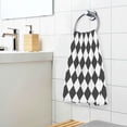 thumbnail image 3 of Yayeee 100% Cotton Hand Towels for Bathroom 16" x 28" Soft Absorbent Kitchen Towel, Black and White Geometric, 3 of 7