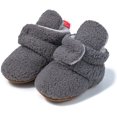 thumbnail image 5 of Newborn Baby Cotton Booties Stay On Slipper Winter Warm Soft Shoes Non-Skid Infant Ankle Boots Crib Shoes, 5 of 6