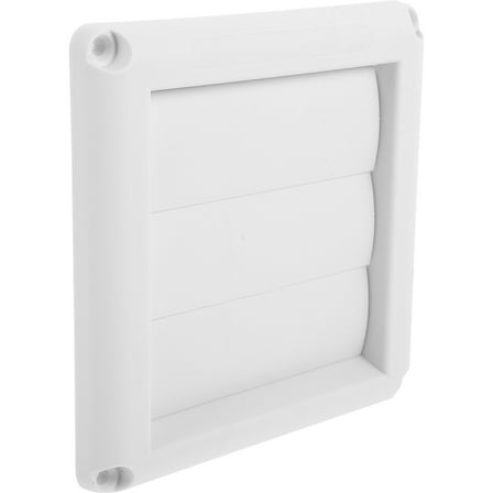 Soimiss Dryer Vent Cover Outdoor White Louvered Vent Cap for Home Exterior Wall Installation