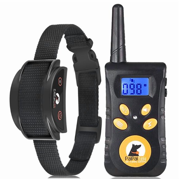 Paipaitek Dog Shock Collar-500M Dog Training Collar with Remote for 5-120lbs Dogs,Rechargeable Waterproof Electric Shock Collar
