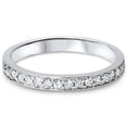 thumbnail image 3 of Pompeii 1/3ct Stackable Diamond Wedding Ring 14K White Gold (G/H,I1-I2), 3 of 3