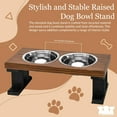 thumbnail image 3 of Bearwood Essentials Farmhouse 2 Bowl Elevated Regular Feeder Small - Ebony/Black, 3 of 9