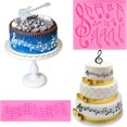 thumbnail image 2 of 3 piezas de nota musical, molde para fondant, nota musical, tapete de encaje, molde de silicona para dulces musicales para decoración de pasteles, 2 of 4