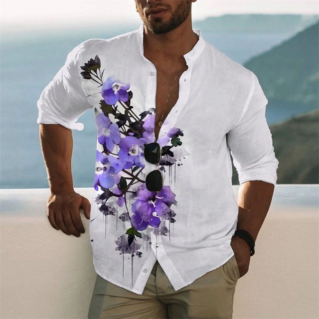 Camisa deportiva informal con solapa para hombre, camisa musculosa para exteriores, de manga larga, con botones, última moda 2024, sencilla, 1776