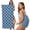Blue, variant on Beach Towel Backpack, Navy Blue Morocco 2 in 1 Soft Absorbent Beach Blanket Travel Towels for Pool Swim Gym Picnic Camping, Modern Farmhouse Minimalist Plaid Portable Drawstring Bag 27.6x55 Inch