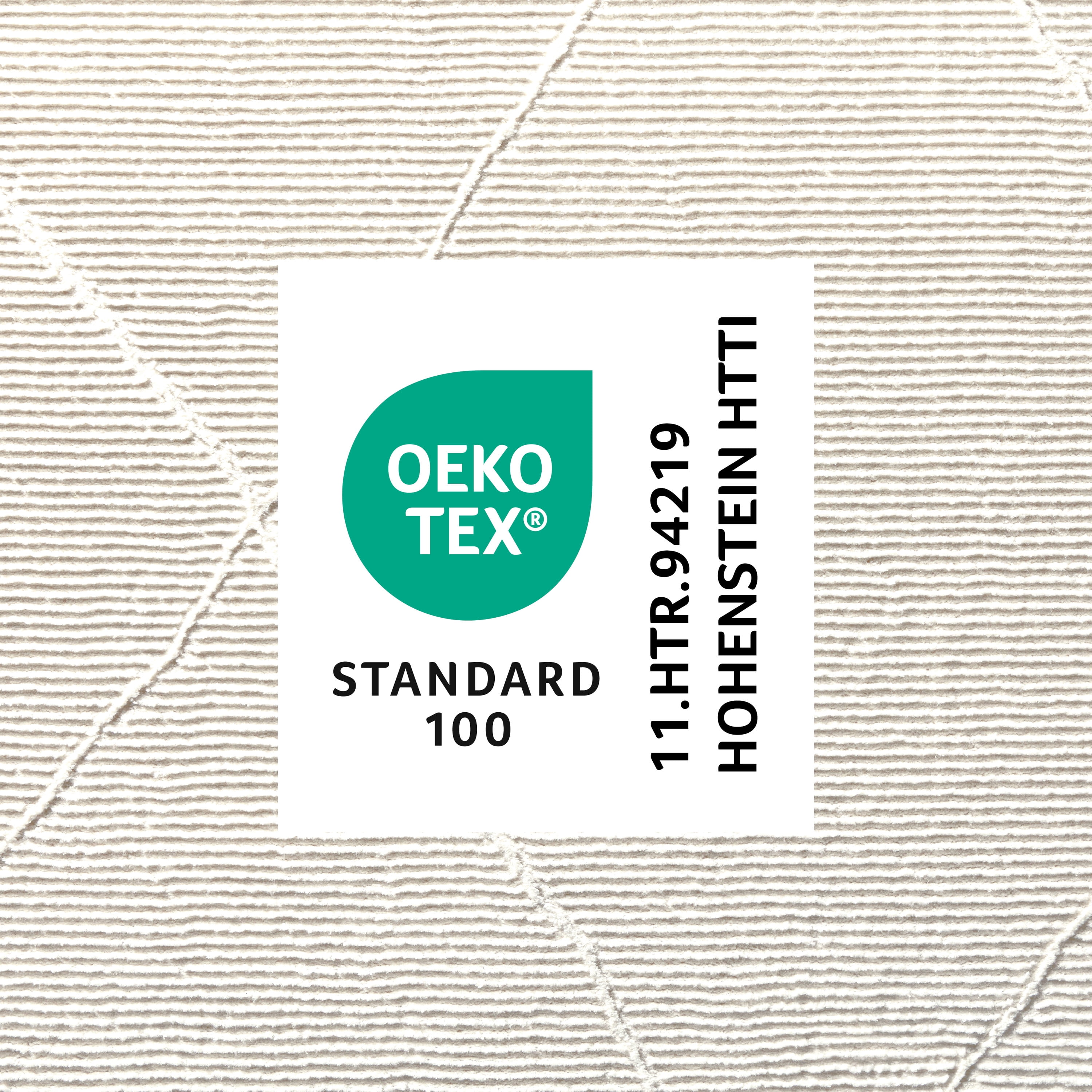 TOWN & COUNTRY LUXE Tretta Contemporary Diamonds Area Rug with Plush High-Low Texture, Ivory, 6'6"x9'6"