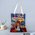 thumbnail image 2 of Grimsburg Bolso de tela con estampado de lienzo para mujer, bolsa de compras reutilizable y estética, con cremallera interior, regalo para mujer, 35 × 40 cm., 2 of 6