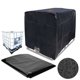 thumbnail image 1 of Contenedor Cubierta de aluminio negro Cubierta de bolso para el sol Cubierta de aluminio Cubierta protectora solar para 1000L Barril de lluvia para exteriores de 275 galones Negro, 1 of 5