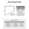 thumbnail image 6 of Grey Eucalyptus Swag Valances for Windows, Gradient Retro Watercolor Leaves Rod Pocket Sheer Valances for Small Windows, Swag Toppers Light Filtering for Kitchen Living Room 2 Panels 28''x36'', 6 of 6