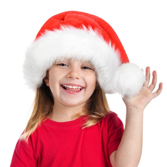Juananiug Gorro De Papá Noel Para Niños: Gorro De Navidad Para Niños Pequeños, Piel Clásica Extra Gruesa Para Navidad, Año Nuevo, Suministros Festivos Para Fiestas Navideñas