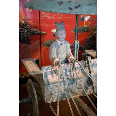 Replica chariot Imperial burial site Xian China Poster Print by Dave