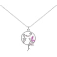 thumbnail image 2 of Granddaughter Pink Stars Fairy Necklace for Teens, Granddaughter Jewelry Gift from Grandma, Grandpa, Grandparents, 2 of 3
