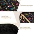 thumbnail image 5 of FORMRS Makeup Bag Travel Cosmetic Organizer for Women Fold Flat Zipper Pouch with Handle, Black Neon Lightning, 5 of 8