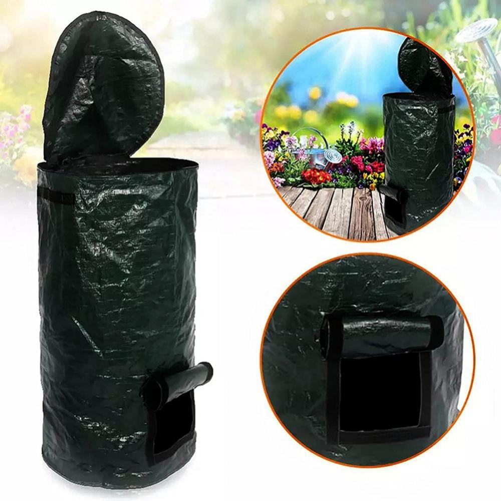 Compost Bag,Compost Bag for Garden Composter Bin PE Environmental Homemade Organic Ferment Waste Disposal for for Garden Yard 