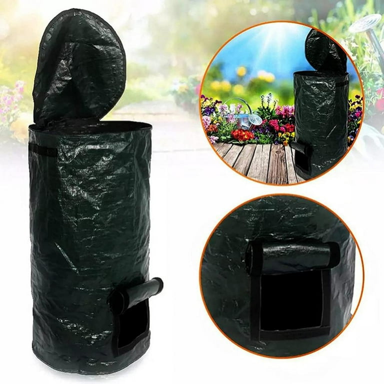 15 Gallon Pop-Up Trash Can Portable Trash Can Outdoor Trash Garden Courtyard Leaf Box Foldable Utility Bag, Size: 35