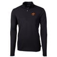 thumbnail image 2 of Men's Cutter & Buck  Black Oklahoma State Cowboys Alumni Logo Virtue Eco Pique Recycled Quarter-Zip Pullover Top, 2 of 3