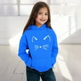 thumbnail image 2 of Girls Hoodies Size 7-8 Crop Tops Machine Washable Graphic Print Pullover Sweatshirt Girl's Pullover Tops Sweaters & Hoodies Dark Blue, 2 of 5