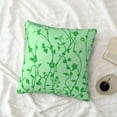 thumbnail image 4 of LNWH Decorative Pillow Covers, Flowers Green Vines Square Sofa Decorative Knit Pillow Case, 16"x16", 4 of 8
