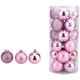 thumbnail image 2 of Bolas de Navidad, 24 Piezas de Adornos navideños de Color Rosa, Bolas de árbol de Navidad Mate, Brillantes y con Purpurina, para Adornos para árboles de Navidad, 2 of 8