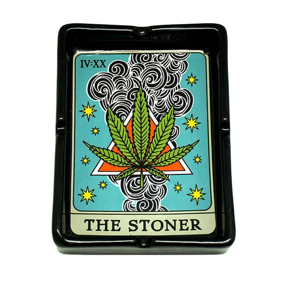 Tarot Card Ceramic Ashtray - 4" X 5.5"