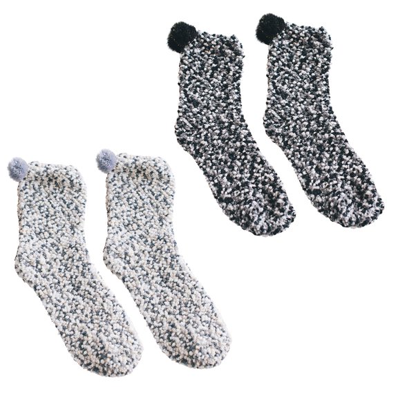 Teacher Appreciation Gifts AXXD Womens Compression Socks,Winter Coral Fleece Cake Towel Massage Bottom Tube Female Home Floor Socks