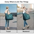 thumbnail image 3 of Paisley Boho Weekender Bag Chic Vintage Travel Duffel with Artistic Floral Pattern, Ethnic Mala Inspired Design, 3 of 5