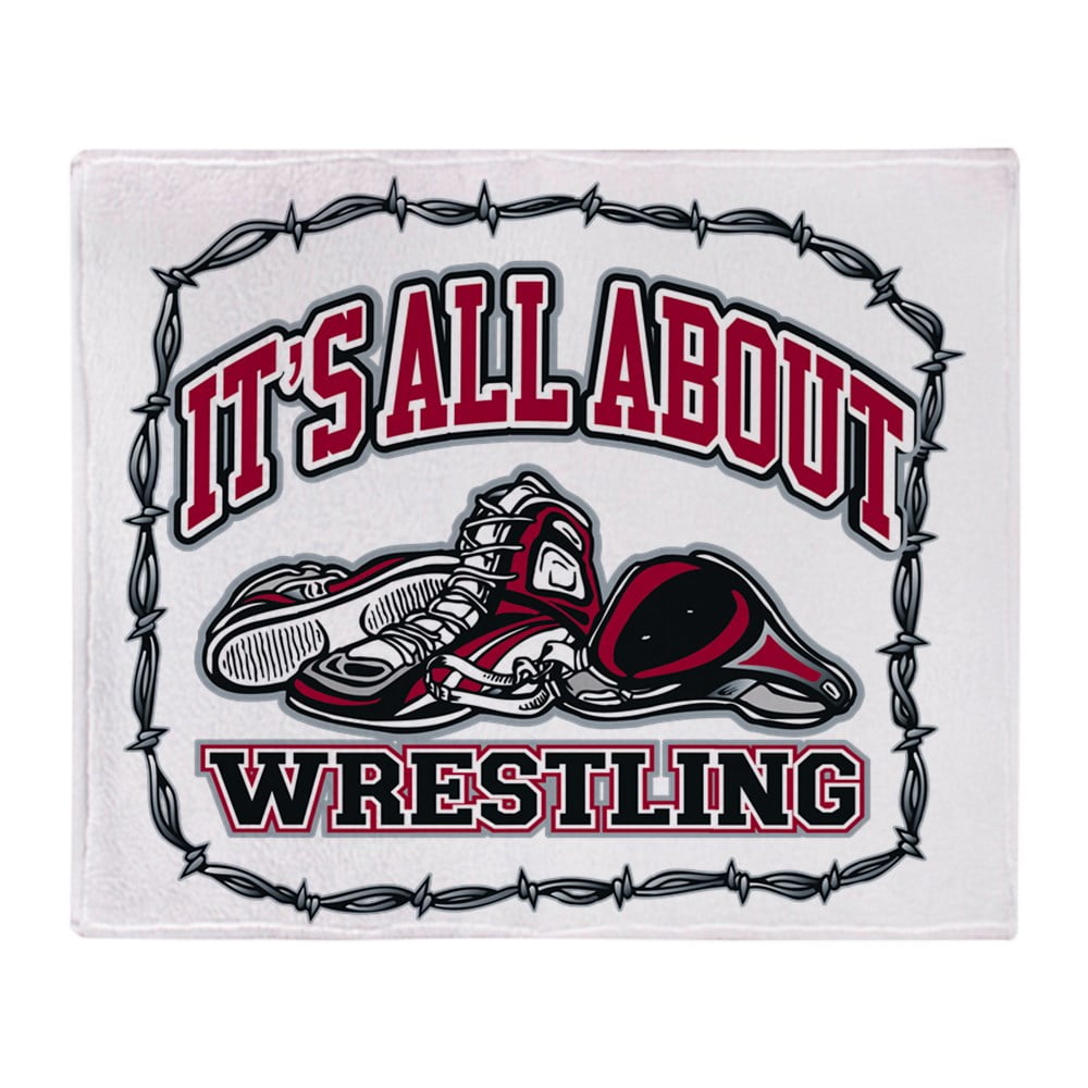 CafePress It's All About Wrestling Soft Fleece Throw Blanket, 50