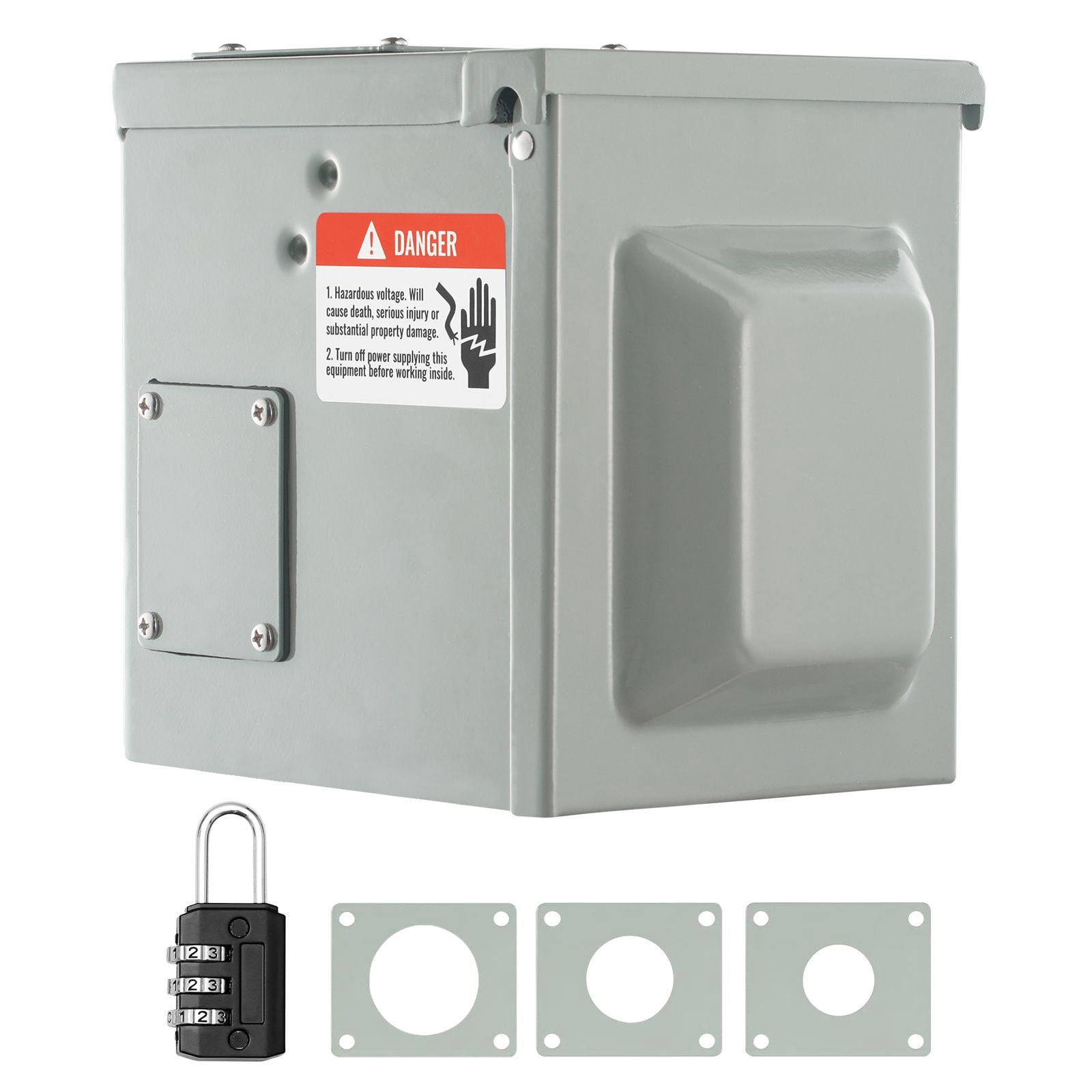 50 Amp RV Power Outlet Box, 125/250 Volt, Enclosed Lockable Outdoor RV Receptacle Box, NEMA 14-50R Weatherproof Electrical Panel, for RV Camper Trailer Motorhome
