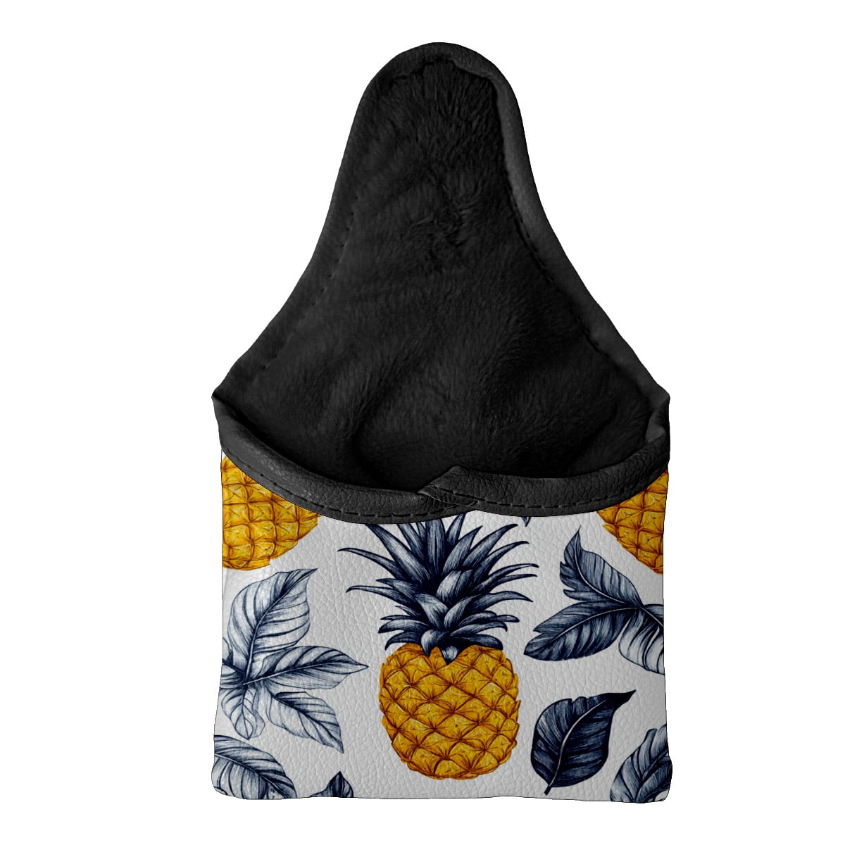Golf Mallet Putter Cover Premium Leather Waterproof Golf Putter Head Cover with Magnetic Closure Pineapple Pattern