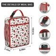 thumbnail image 2 of Sac à Lunch Cerise – Motif de Fruits Cerises Rouges Mignon Design Esthétique pour Amateurs de Cerises Illustration d'Art de Bonbons Rose Doux Sac Isotherme Réutilisable, 2 of 3