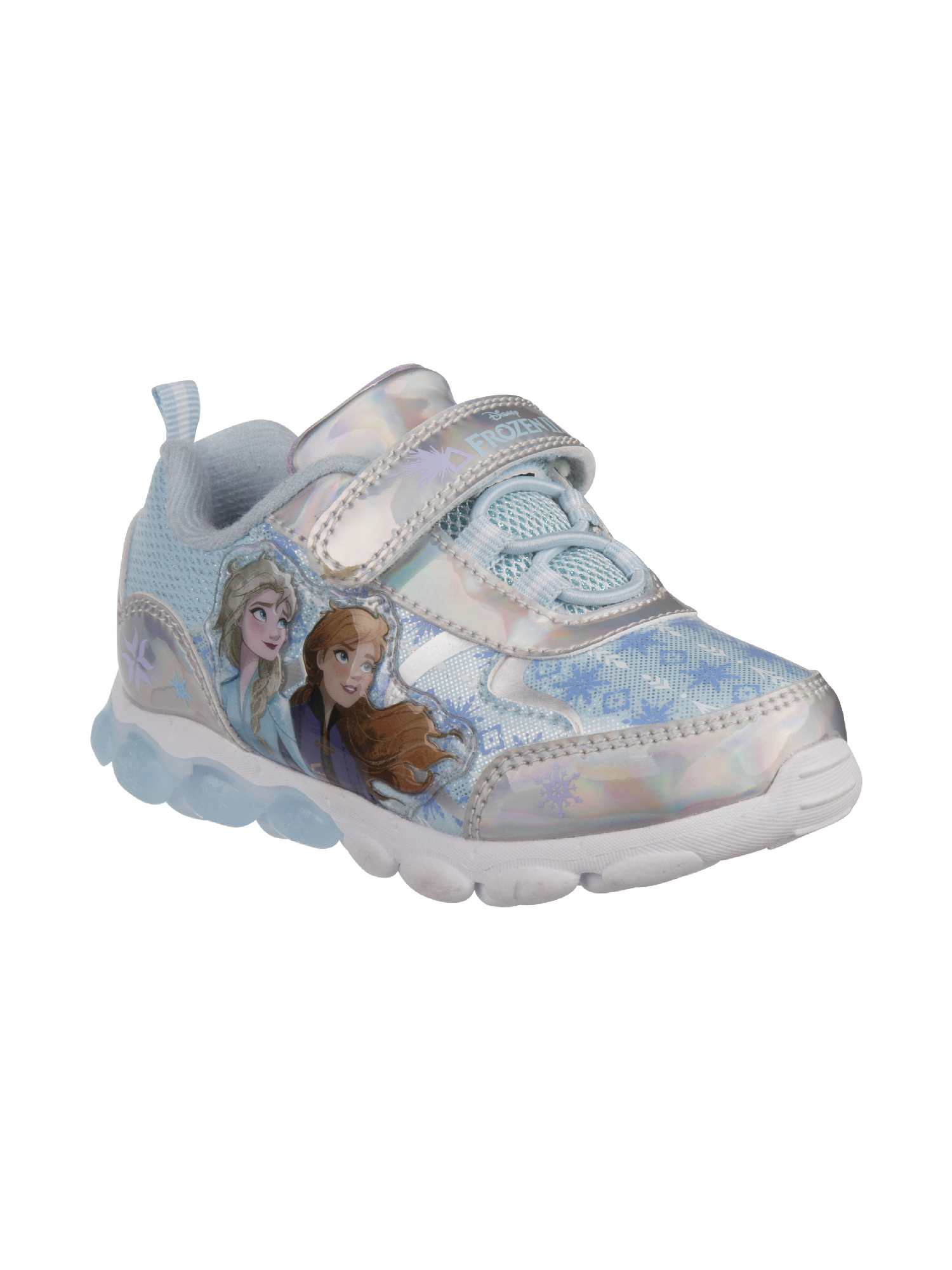 Disney Blue Silver Frozen II Anna Elsa Light Up Sneakers