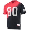thumbnail image 2 of Men's Mitchell & Ness Jerry Rice Black/Red San Francisco 49ers Retired Player Name & Number Diagonal Tie-Dye V-Neck, 2 of 3