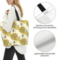 thumbnail image 4 of Bingfone Canvas Tote Bag for Women with Inner Pocket Aesthetic Cute Shopping Tote Bags Reusable Grocery Bags-Cartoon Honey Pot Bee Sunflower, 4 of 9