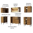 thumbnail image 4 of Cocina Integral Completa Esquinera 293cm Emilly Play Madesa 04 - Marrón Madesa GCEM293004, 4 of 10