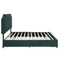 thumbnail image 2 of Furniture of America Landhill Glam Fabric Upholstered Queen Bed in Dark Green, 2 of 13